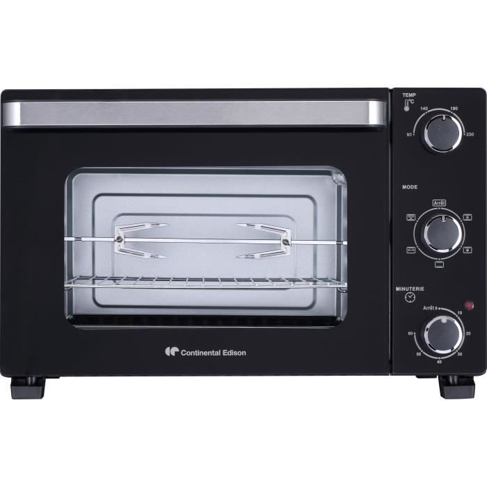 CONTINENTAL EDISON CEMF46B3 - Minifour Èlectrique 46L noir - 1800W - Rotissoire, Convection naturelle