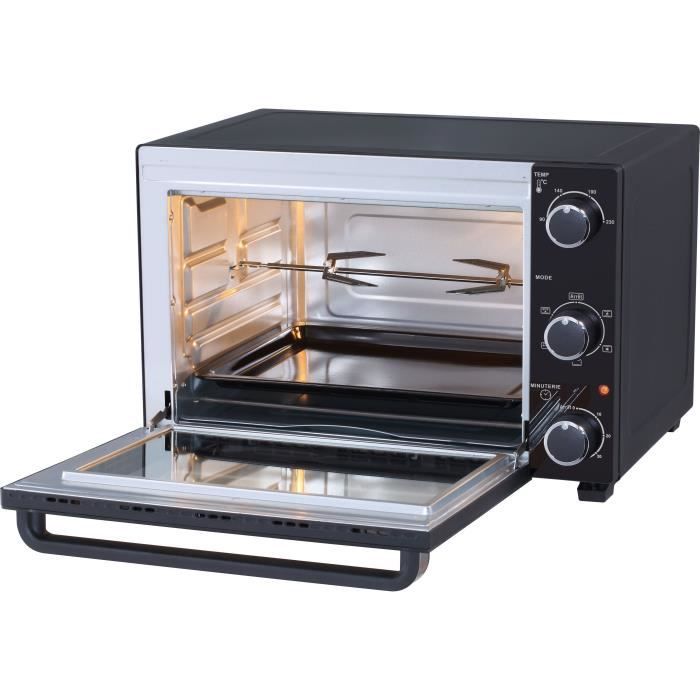 CONTINENTAL EDISON CEMF46B3 - Minifour Èlectrique 46L noir - 1800W - Rotissoire, Convection naturelle