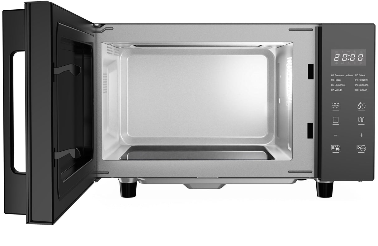 Micro-ondes sans plateau tournant - Flatbed - Grill - CONTINENTAL EDISON - CEMO23FB - 1280 W - L49,2xH29,7 xP34,8 cm - 23L - Noir