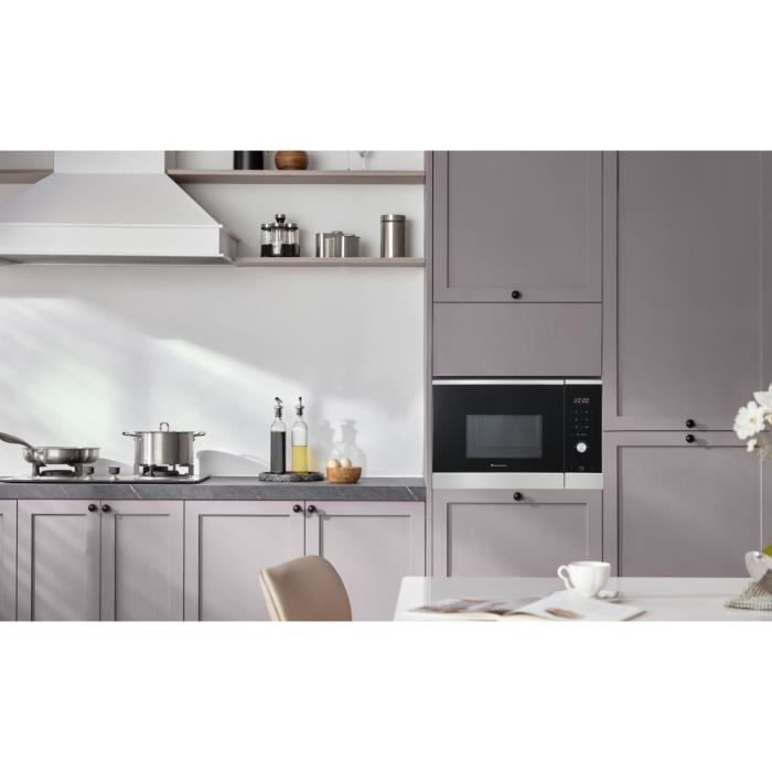 Micro ondes encastrable - CONTINENTAL EDISON - CEMO25GINE - Noir Inox L59,5 x H38,8 x P40,1 cm - 25L