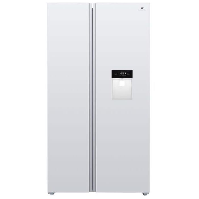 Réfrigérateur américain - CONTINENTAL EDISON - CERA505NFWD - 503 L - Total No Frost (Sans givre) - Classe D - L92 x H177 cm - Blanc