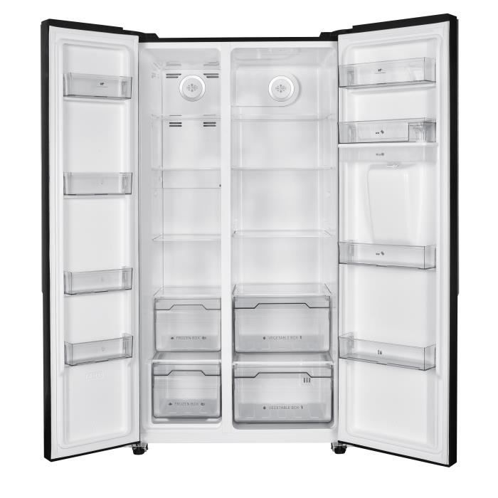 RÈfrigÈrateur amÈricain CONTINENTAL EDISON - CERA532NFB - Total No Frost- 529L - L90 cm xH177 cm - Moteur inverter -Noir