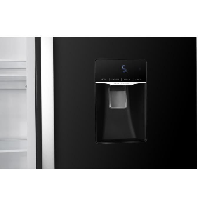 RÈfrigÈrateur amÈricain CONTINENTAL EDISON - CERA532NFB - Total No Frost- 529L - L90 cm xH177 cm - Moteur inverter -Noir