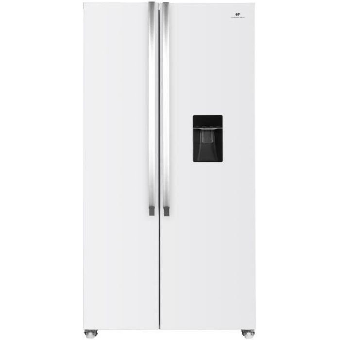 RÈfrigÈrateur amÈricain Continental Edison - CERA532NFW - 2 portes - 529L - L90 cm xH177 cm - Blanc
