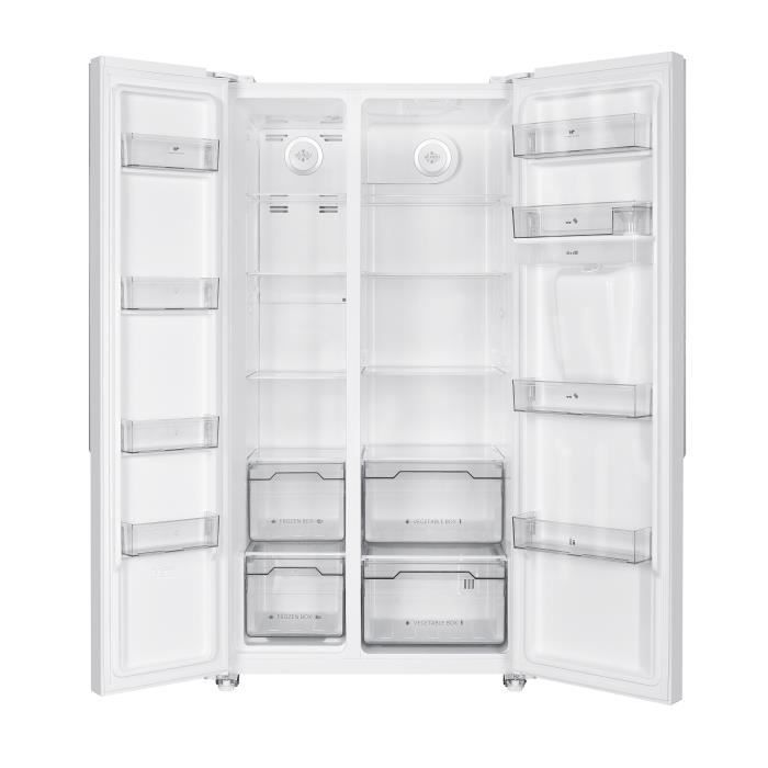 RÈfrigÈrateur amÈricain Continental Edison - CERA532NFW - 2 portes - 529L - L90 cm xH177 cm - Blanc