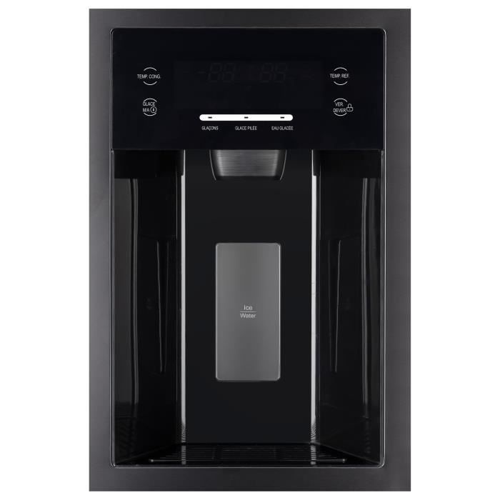 RÈfrigÈrateur amÈricain 556L - Total No Frost - distributeur d'eau et de glaÁons - Classe E -moteur inverter - inox