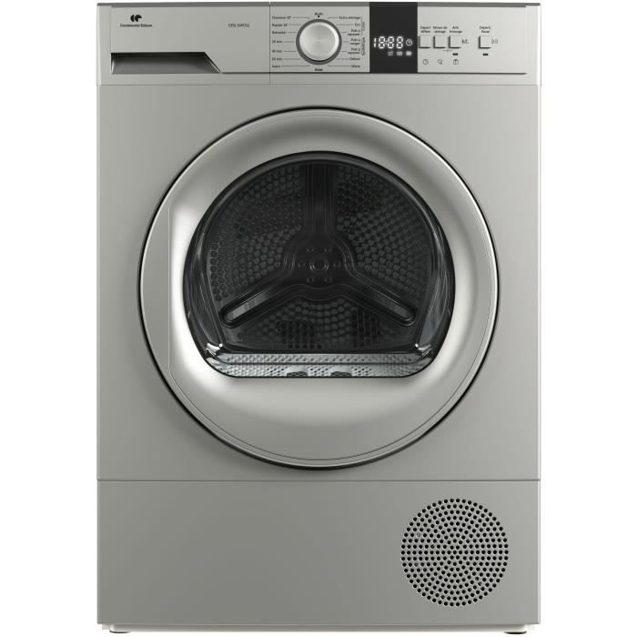 Seche-linge pompe a chaleur CONTINENTAL EDISON CESL10PCS2 - 10 kg - 60 cm - Classe E - Silver