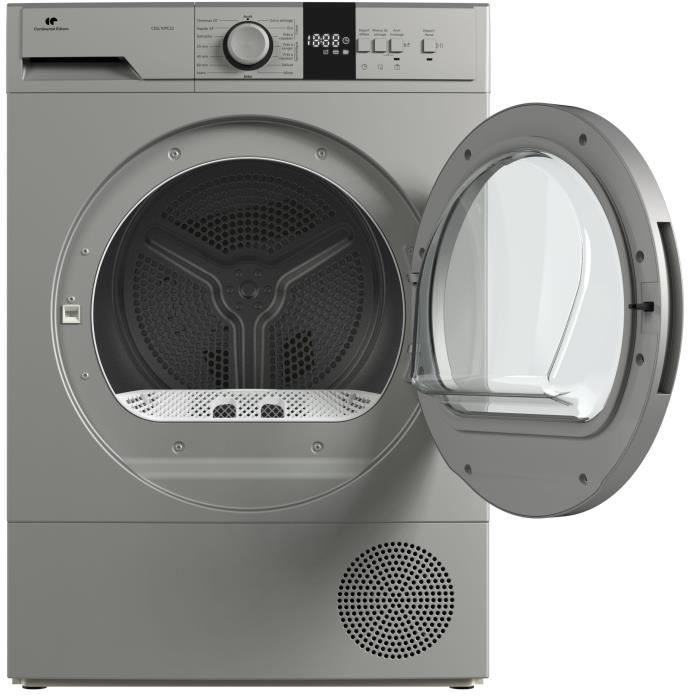 Seche-linge pompe a chaleur CONTINENTAL EDISON CESL10PCS2 - 10 kg - 60 cm - Classe E - Silver
