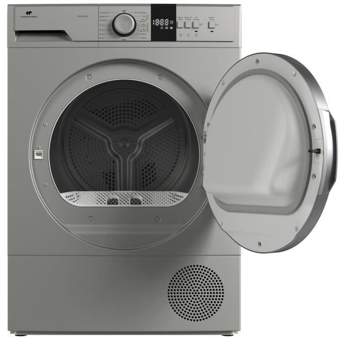 Seche-linge pompe a chaleur CONTINENTAL EDISON CESL8PCBS - 8 kg - 60 cm - Classe E - Silver