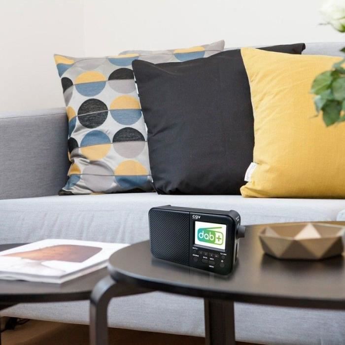 Radio portable DAB+ et FM - CGV - DR7+ - Écran couleur TFT 2,4 - Prise casque - Éco-consommation