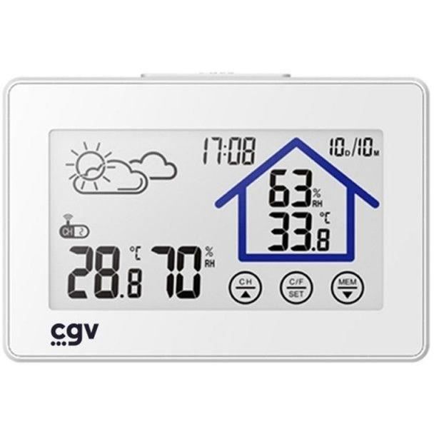 Station météo sans fil - CGV - MY METEO-1BM - Contrôle tactile - Horloge et calendrier - Facile a utiliser
