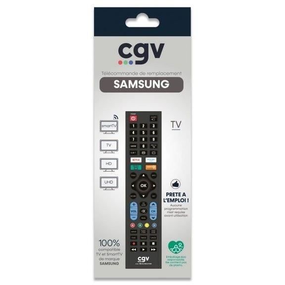 Télécommande de remplacement - CGV - FIDELIO Samsung - Pour téléviseurs Samsung - Sans programmation - Prete a l'emploi