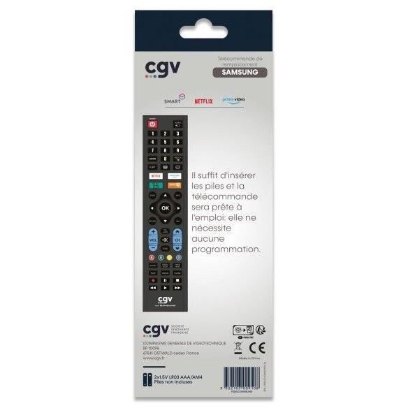 Télécommande de remplacement - CGV - FIDELIO Samsung - Pour téléviseurs Samsung - Sans programmation - Prete a l'emploi