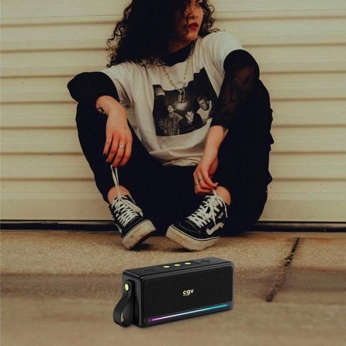 Enceinte Bluetooth - CGV - 50910 - SolidVibe Max - Subwoffer 20W (2x10W)