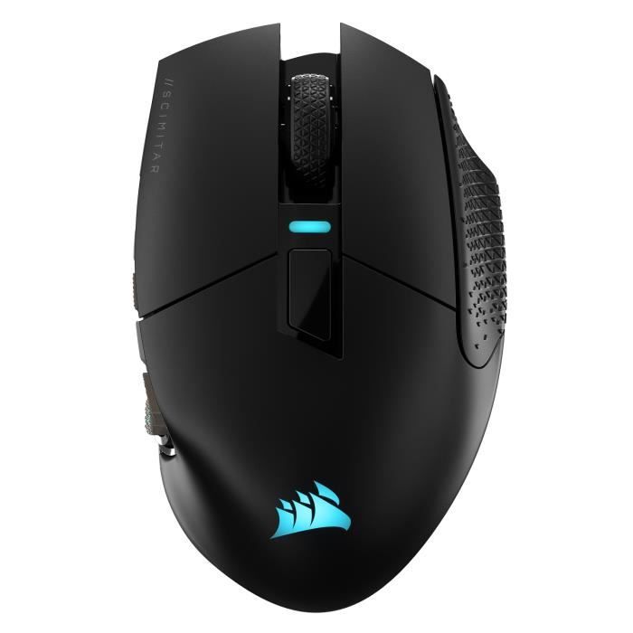 Souris Gaming - Sans fil - CORSAIR - SCIMITAR ELITE RGB Wireless - 16 boutons programmables - Autonomie 150h - Noir (CH-9314311-EU)