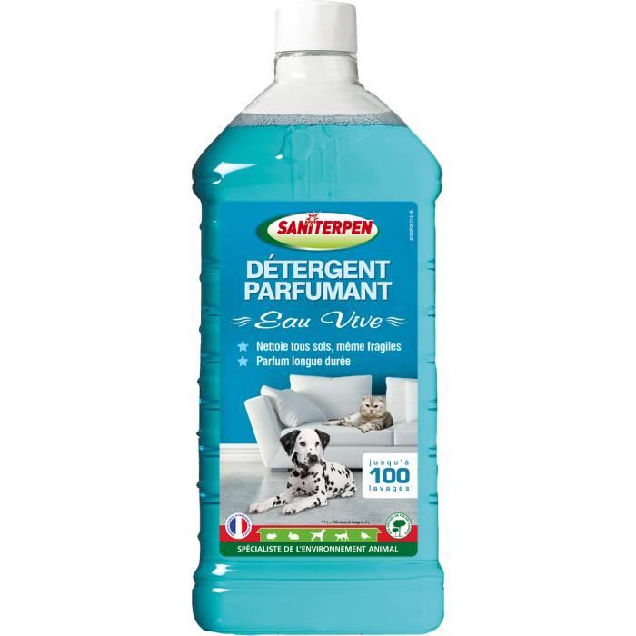 SANITERPEN - SANITERPEN Détergent Parfumant Eau Vive 1L - Nettoie les sols et surfaces lavables