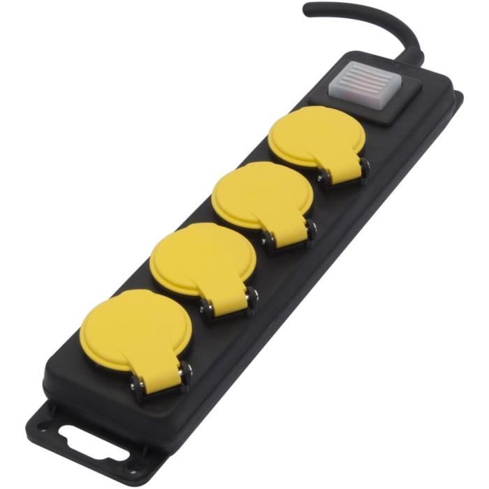 Bloc Ètanche avec interrupteur - CHACON - 4 x 16 A - 3 m (FR)