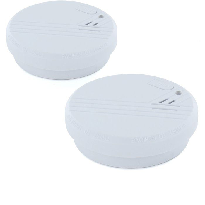 Lot de 2 détecteurs de fumée - CHACON - Optiquec pile alkaline - 9V - 85 dB - Indicateur de pile - Autonomie 5 ans