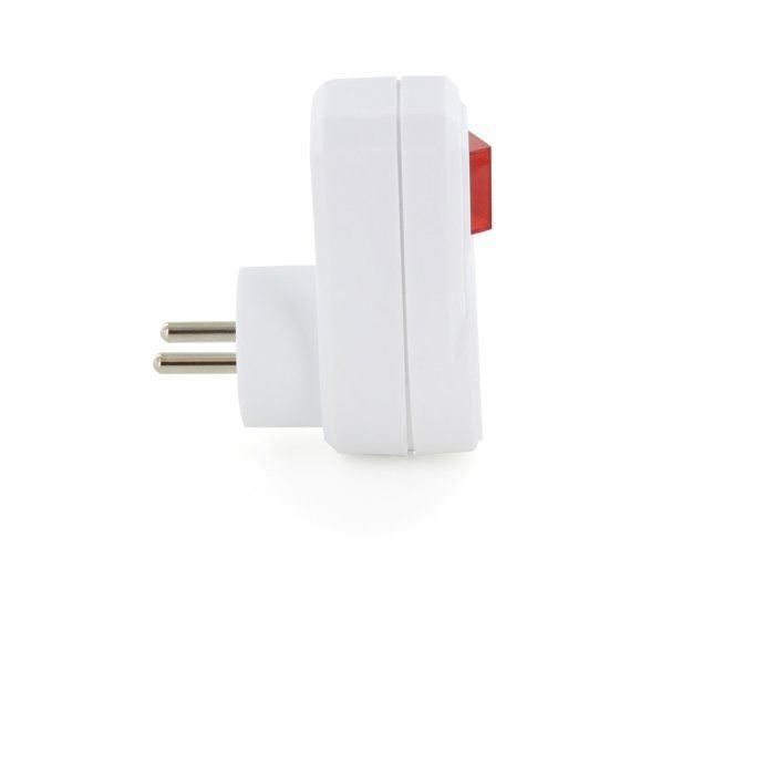 Lot de 2 prises murales - CHACON - 1X16A - Avec interrupteur - 3500 W max - Intérieur