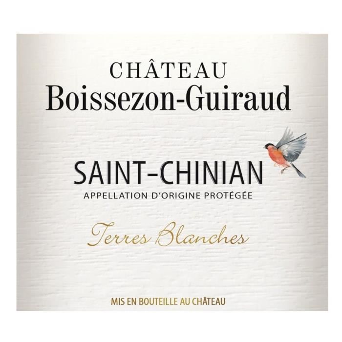 Château Boissezon-Guiraud Terres Blanches 2024 Saint-Chinian - Vin rouge de Languedoc