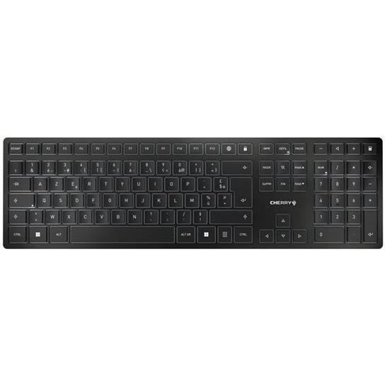 Clavier sans fil 2,4 GHz, Bluetooth - CHERRY KW 9100 SLIM - Rechargeable - Noir