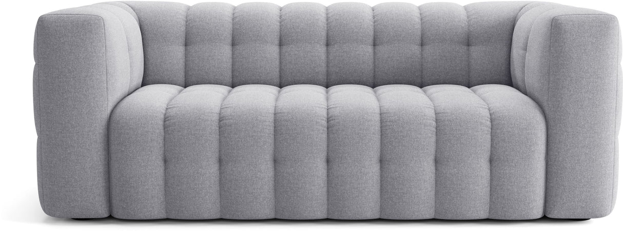 Canapé fixe - 3 places - CHESTER - Tissu Gris clair - 212 x 105 x 76 cm