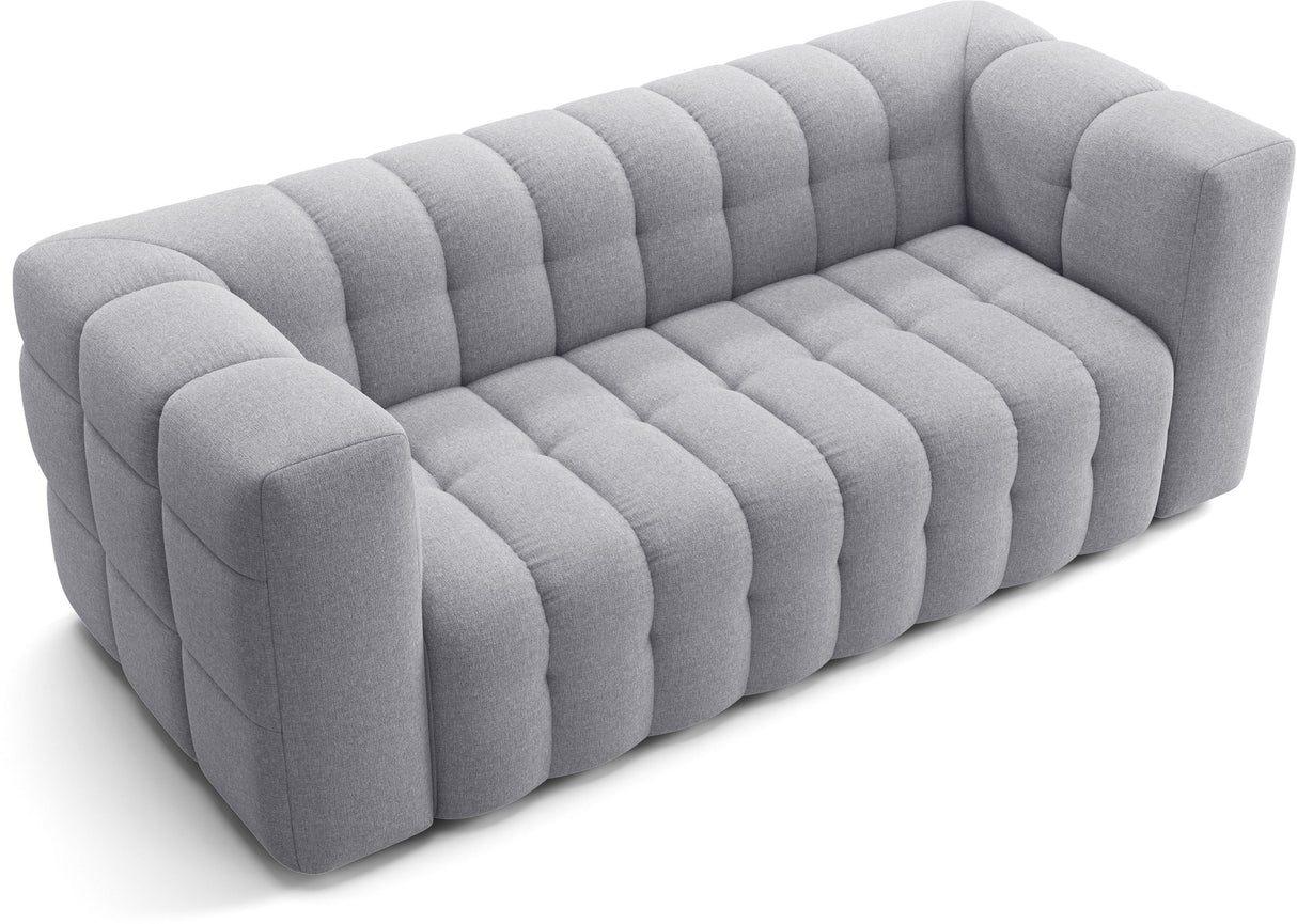 Canapé fixe - 3 places - CHESTER - Tissu Gris clair - 212 x 105 x 76 cm