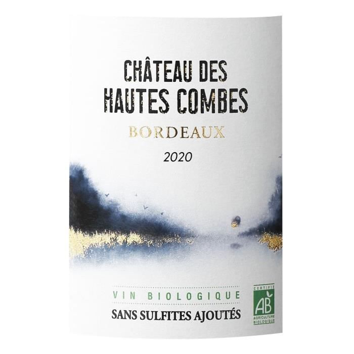 Château des Hautes Combes 2020 Bordeaux - Vin rouge de Bordeaux - Bio