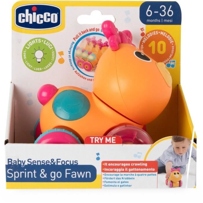 CHICCO - Faon Sprint&go - Orange et rose - Des 6 mois
