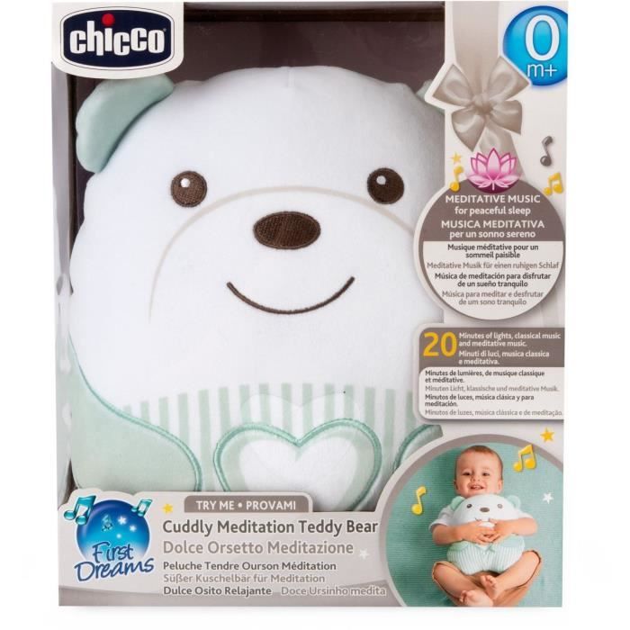 Peluche tendre Ourson - CHICCO - Vert - Des la naissance