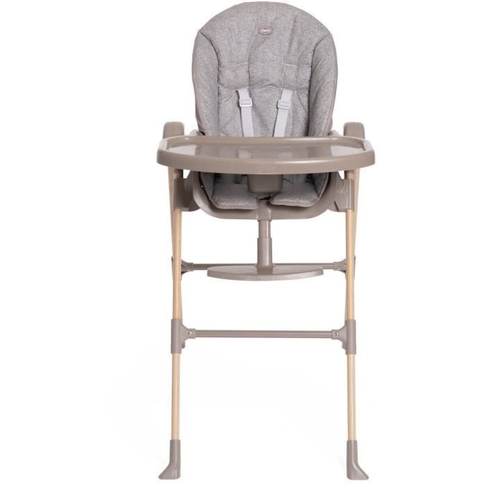 Chaise Haute - CHICCO - Polly Essential - 0/3 ans - Gris Ash