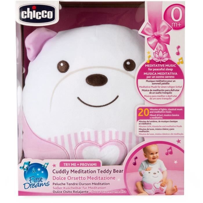 Peluche tendre Ourson - CHICCO - Rose - Des la naissance