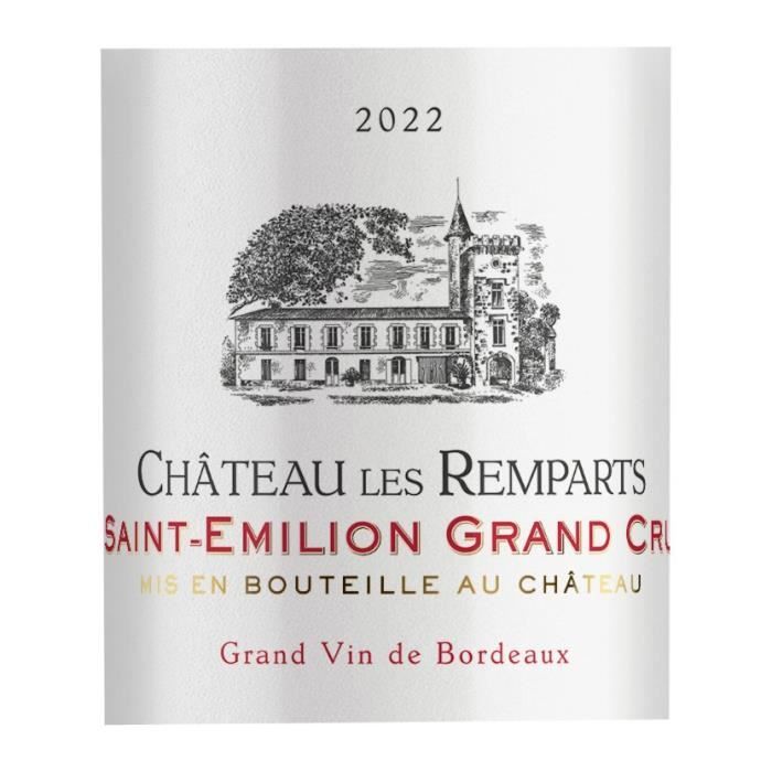 Château Les Remparts 2022 Saint-Emilion Grand Cru - Vin rouge de Bordeaux