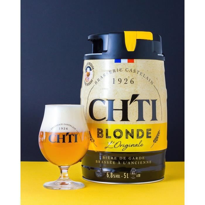 Fût de biere blonde Originale - Chti - 6.80% Vol. - Mini fût 5L