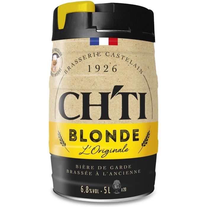 Fût de biere blonde Originale - Chti - 6.80% Vol. - Mini fût 5L