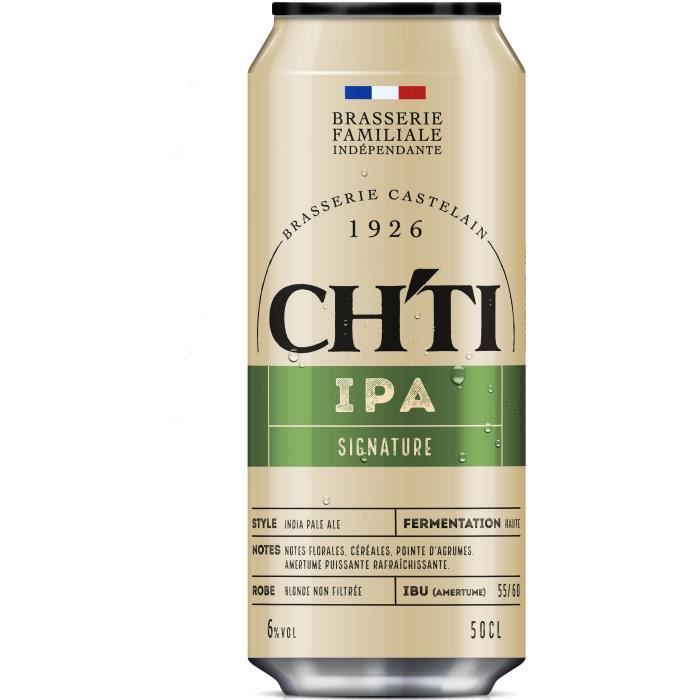 Biere IPA Signature - Chti - 6.00% Vol. - Canettes 12x50cl