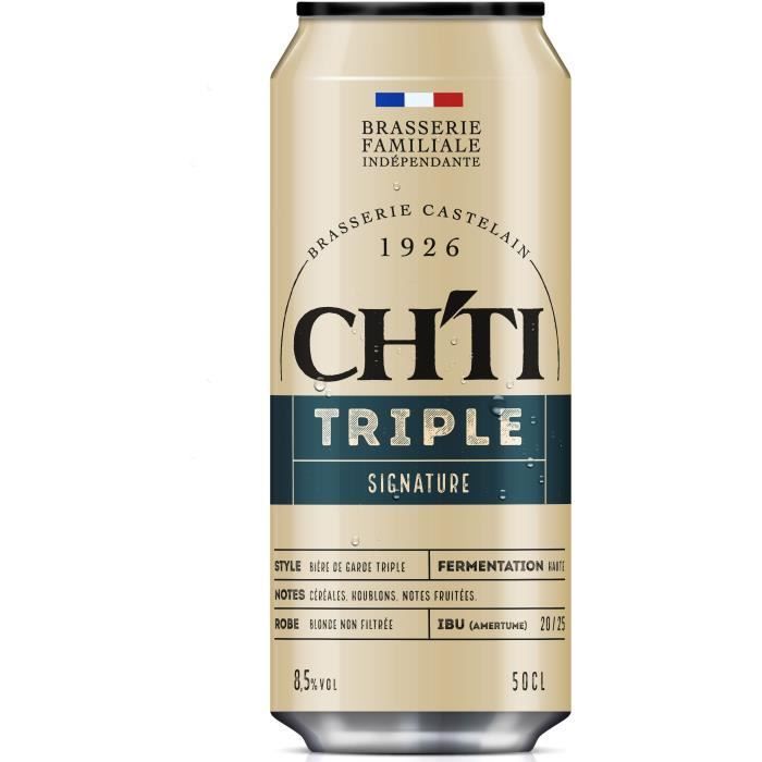 Biere triple Signature - Chti - 8.50% Vol. - Canettes 12x50cl