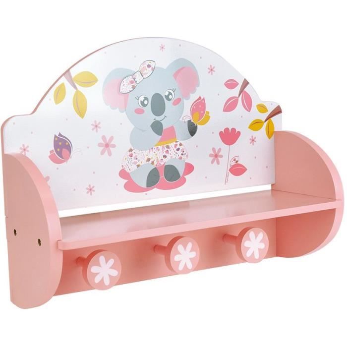 FUN HOUSE Mimi Cally Koala 713337 ETAGERE PORTEMANTEAU Dimensions : ± H. 33 x L. 46 x P. 15 cm pour enfant