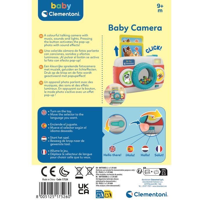 L'appareil photo de Bébé parlant CLEMENTONI