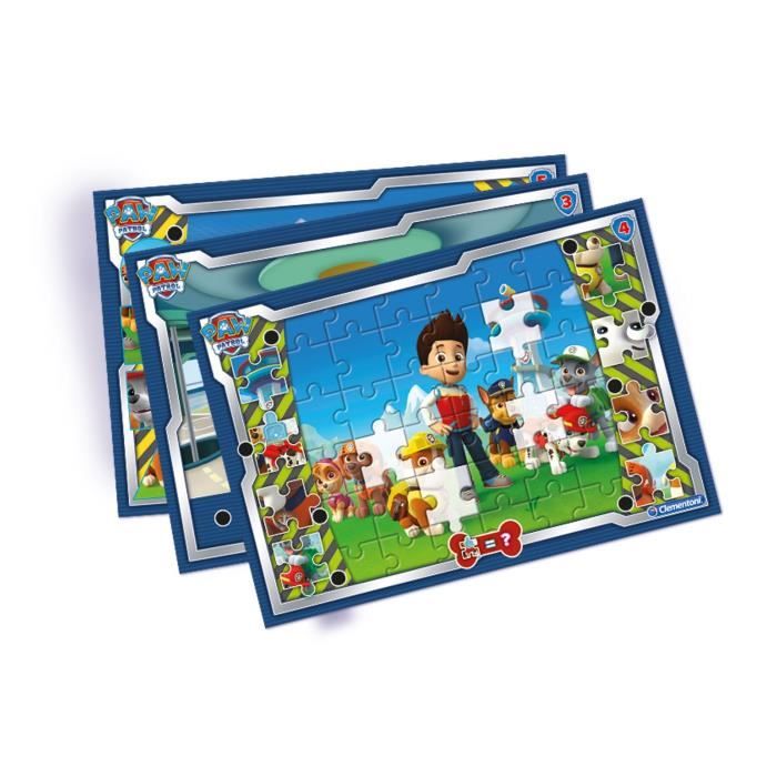 Clementoni - Pupitre Pat'Patrouille - Jeu éducatif - Découvre les formes, les couleurs, les chiffres, l'espace et les dimensions
