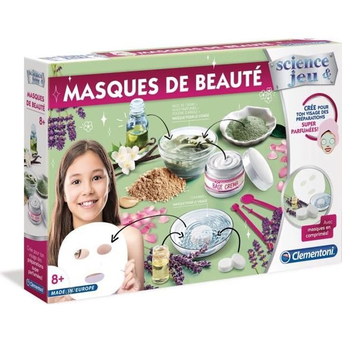 Coffret scientifique pour crÈer des masques de beautÈ naturels et doux - Clementoni - Science & Jeu