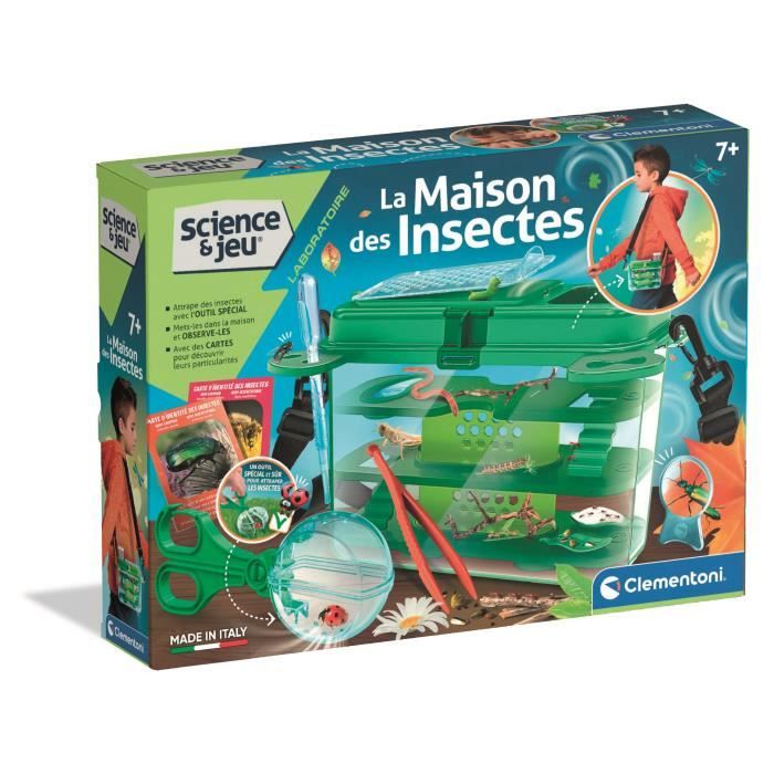 CLEMENTONI - La maison des insectes - Accessoires d'observation - Transportable - Des 7 ans