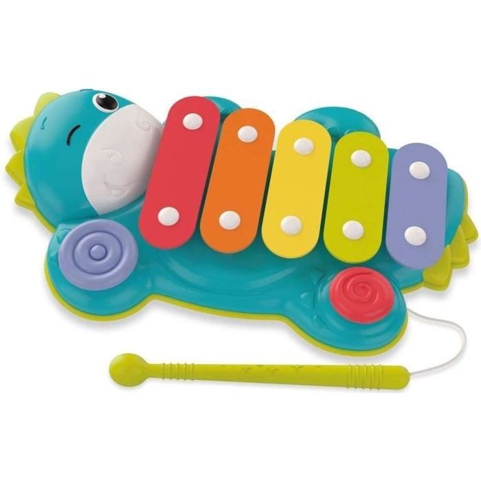 BabyClementoni - Xylodino - Xylophone - Jouet Musical Dinosaure - 5 Lames ColorÈes