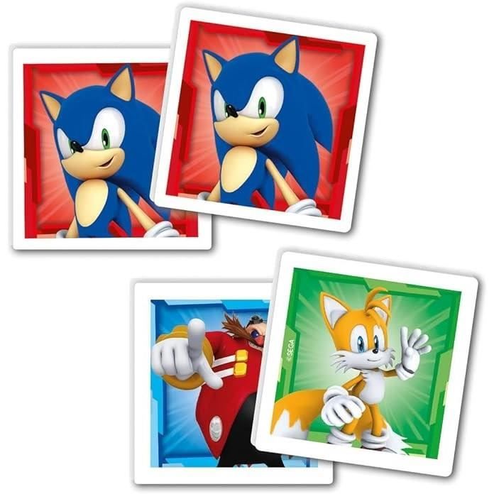 Clementoni - Edukit - Sonic - Coffret apprentissage 4 en 1 - 2 puzzles, 1 mÈmo, 1 jeu de 6 cubes - FabriquÈ en Italie -DÈs 4ans