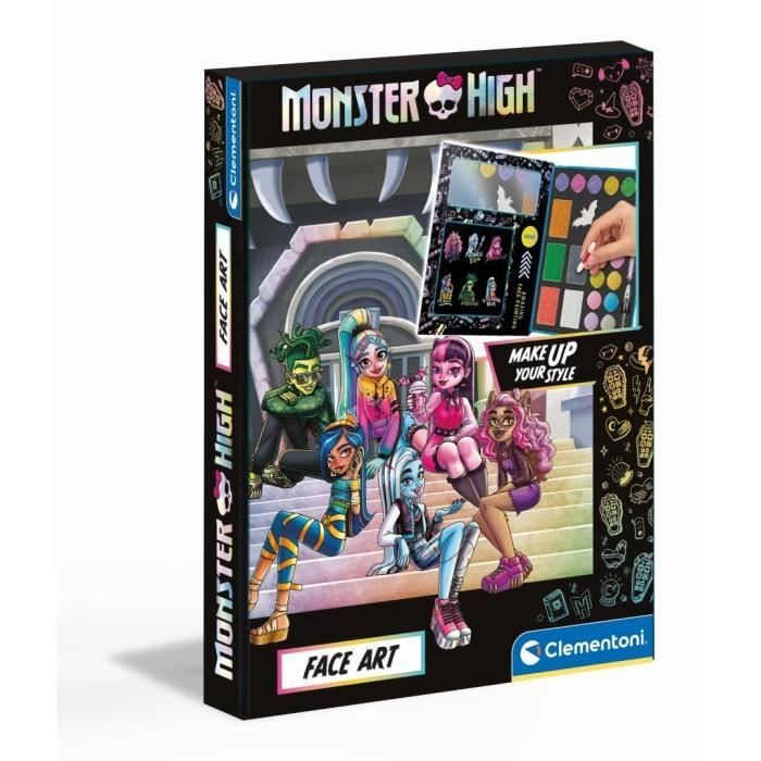 Monster High Coffret Maquillage - Clementoni - Palette contentant des poudres, fards, crayons