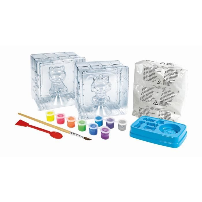 Clementoni - Créations en plâtre Gabby et la Maison Magique - Coffret multi-activités (sculpture, peintures...) - Des 7 ans