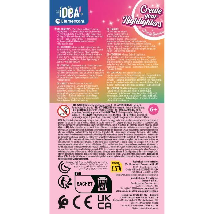 CLEMENTONI - Crée tes fluos - Trendy Animals