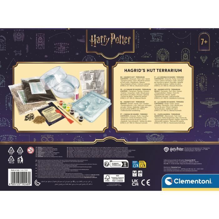 Terrarium Harry Potter - CLEMENTONI - Cabane de Hagrid a reproduire
