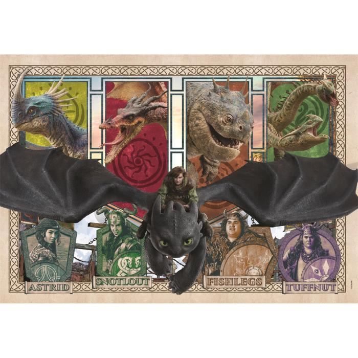 CLEMENTONI - 300 pieces Super - How to Train your Dragon