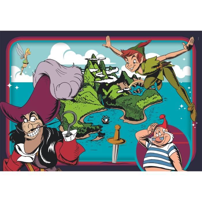 Puzzle Enfant Disney Classic 2x60 pieces Walt Disney, Fabriqué en Italie, 24823, Clementoni